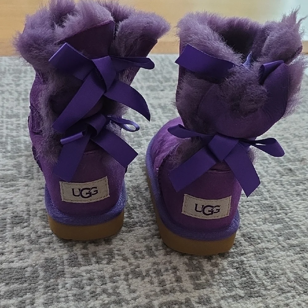 UGG Purple Fur-Lined Boots - Picture 2 of 5